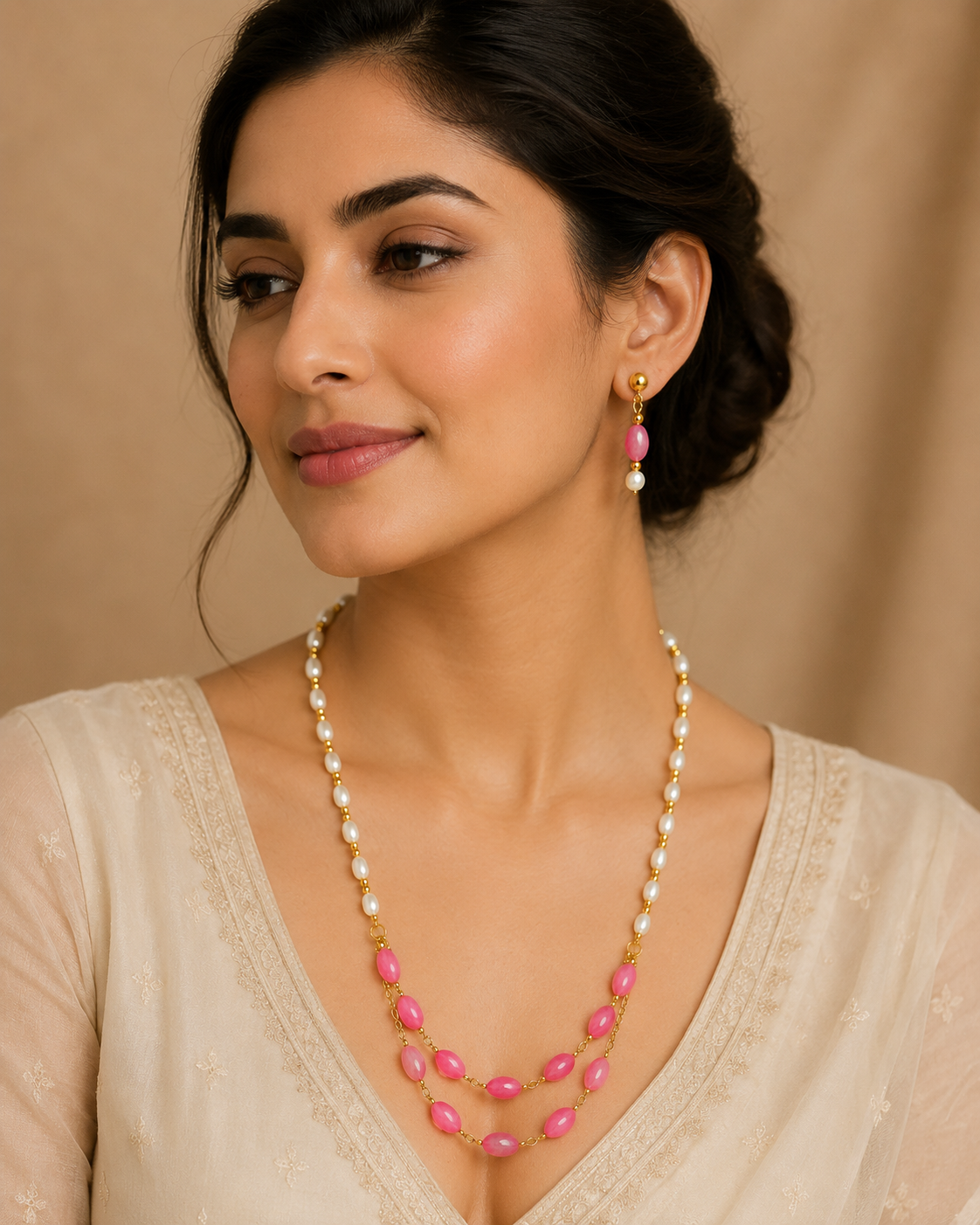 Blush Pearl Elegance Jewellery Set