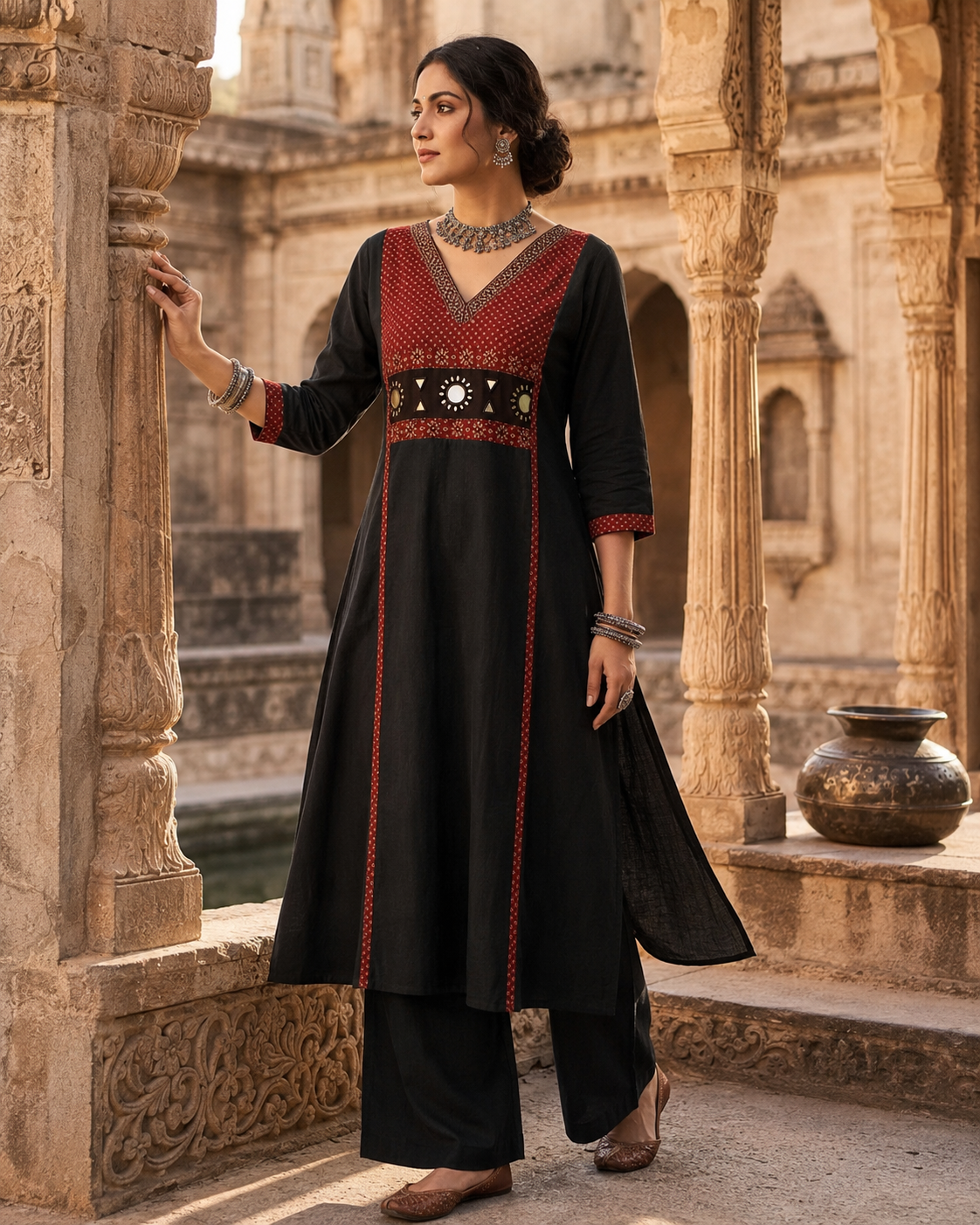 HANDWORK AJRAKH 2 PC SET