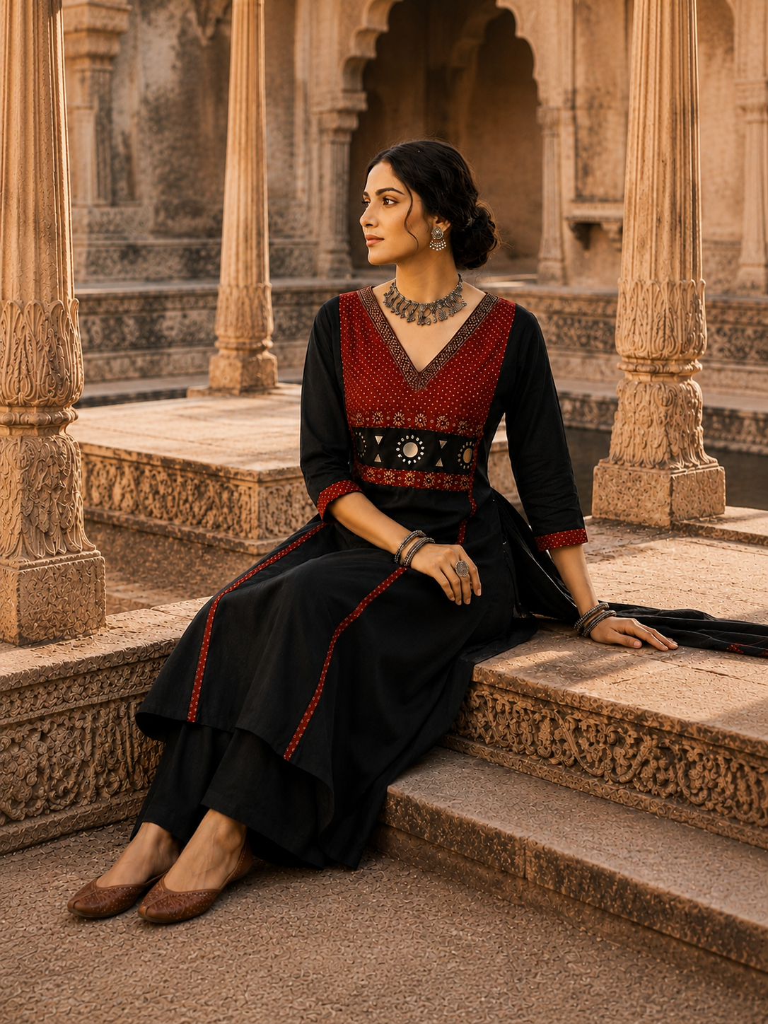 HANDWORK AJRAKH 2 PC SET
