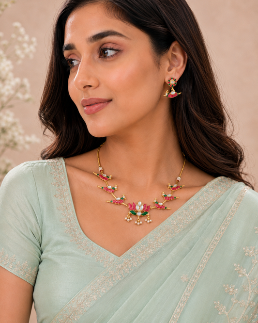 Peacock Design Necklace Set