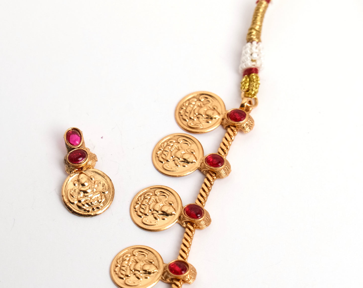 Traditional Kasu Mala Temple Jewellery Necklace