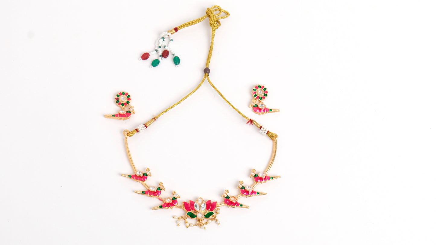 Peacock Design Necklace Set