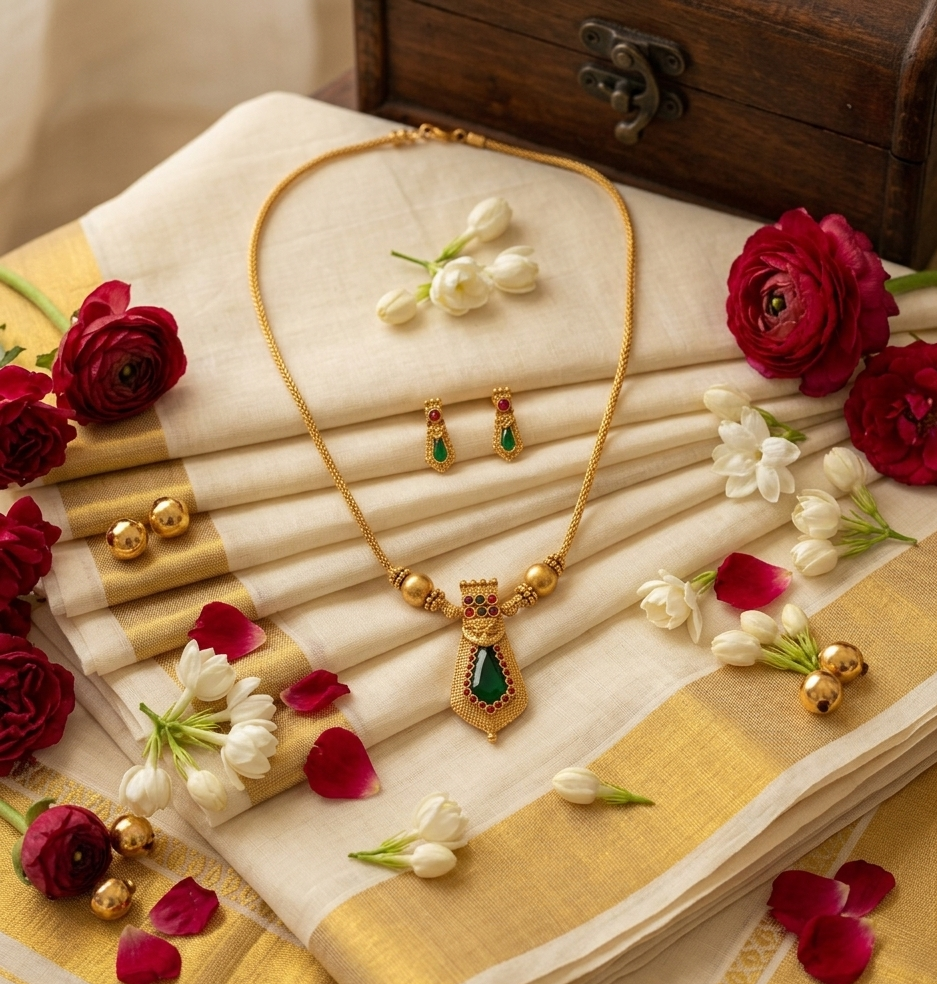 Elegant Palaka Design Pendant Chain with Traditional Charm