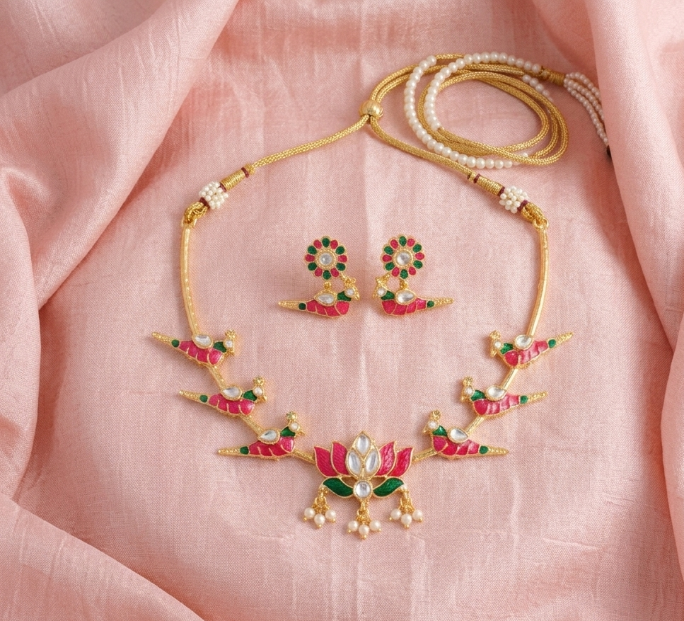 Peacock Design Necklace Set