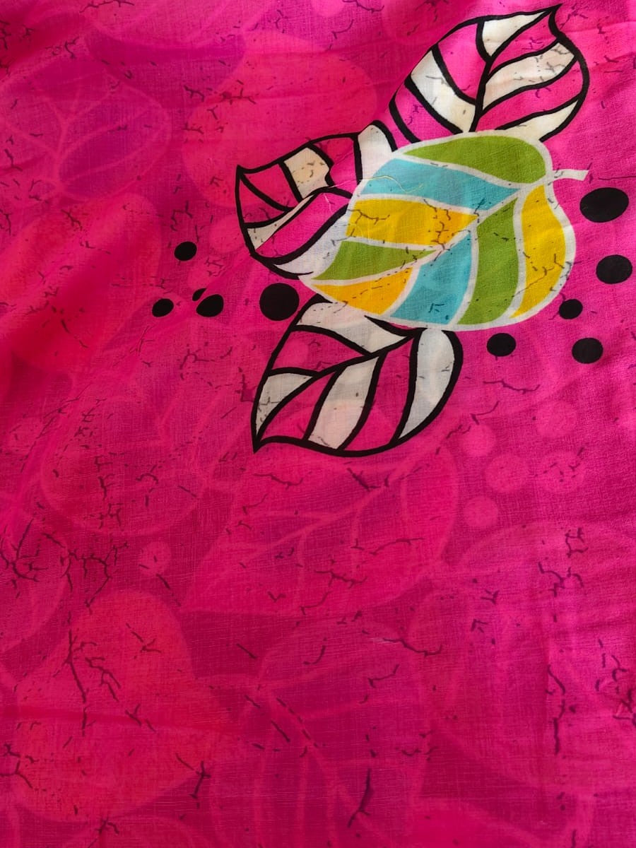 Floral Printed Mul Mul Cotton Saree
